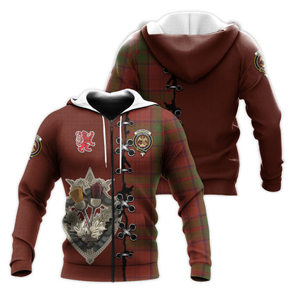 Printivon Drummond Clan Tartan Hoodie Lion Rampant And Celtic Thistle Style