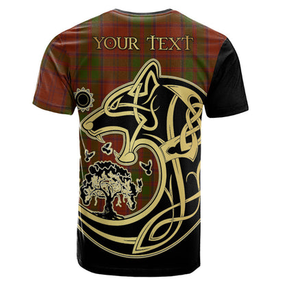 Printivon Drummond Clan Crest Celtic Wolf Tartan T Shirt Custom Your Text
