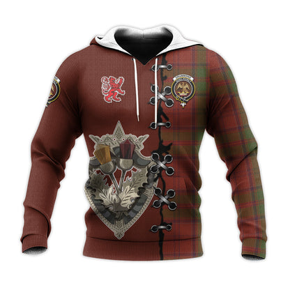 Printivon Drummond Clan Tartan Hoodie Lion Rampant And Celtic Thistle Style