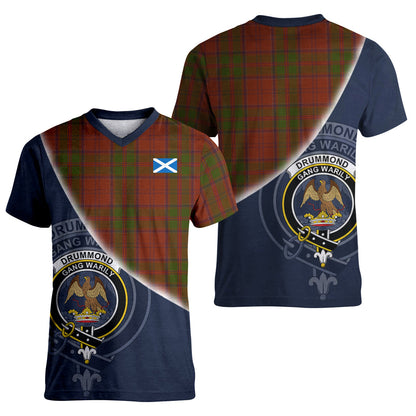 Printivon Drummond Clan Tartan Scottish Crest T Shirt