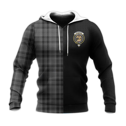Printivon Drummond Grey Tartan Personalize Half Hoodie