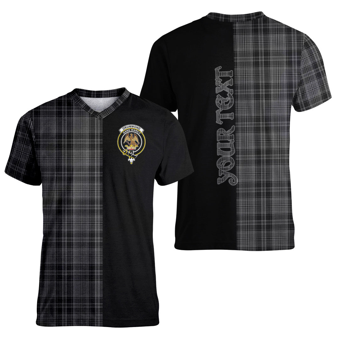 Printivon Drummond Grey Tartan Personalize Half T shirt