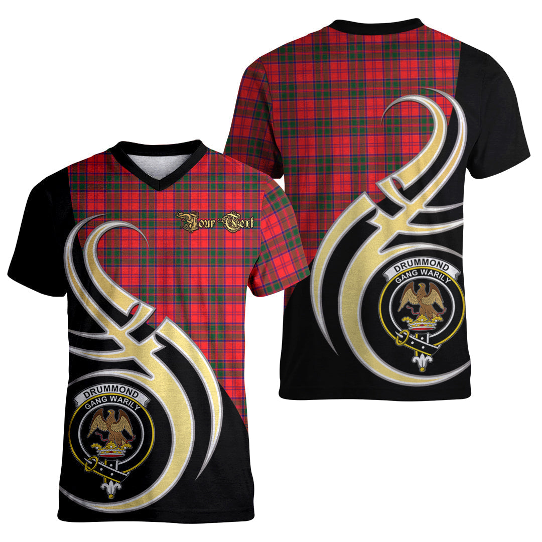 Printivon Drummond Modern Tartan Crest Believe In Me T Shirt