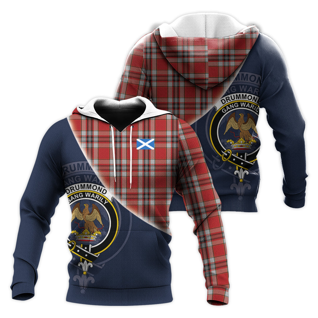 Printivon Drummond Of Perth Dress Tartan Scottish Crest Hoodie