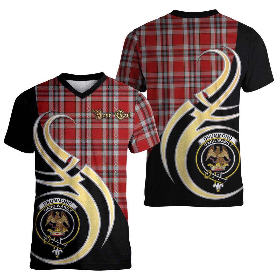 Printivon Drummond of Perth Dress Tartan Crest Believe In Me T Shirt