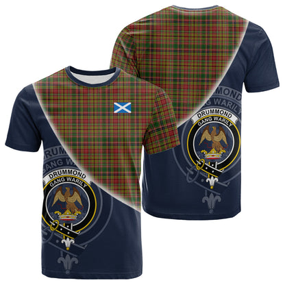 Printivon Drummond of Strathallan Tartan Scottish Crest T Shirt