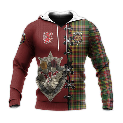 Printivon Drummond Of Strathallan Tartan Hoodie Lion Rampant And Celtic Thistle Style