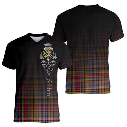 Printivon Drummond of Strathallan Modern Tartan Crest Alba Celtic T Shirt