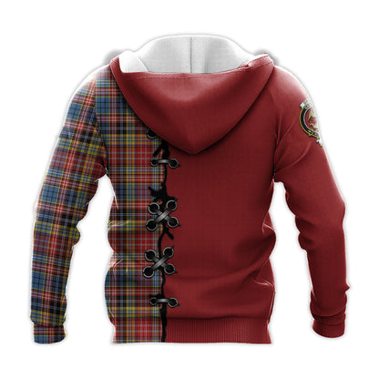 Printivon Drummond Of Strathallan Modern Tartan Hoodie Lion Rampant And Celtic Thistle Style