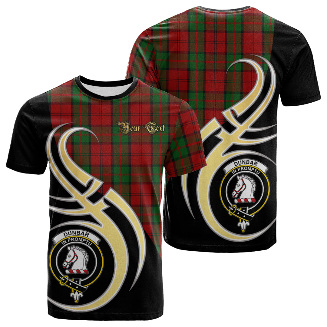 Printivon Dunbar Tartan Crest Believe In Me T Shirt