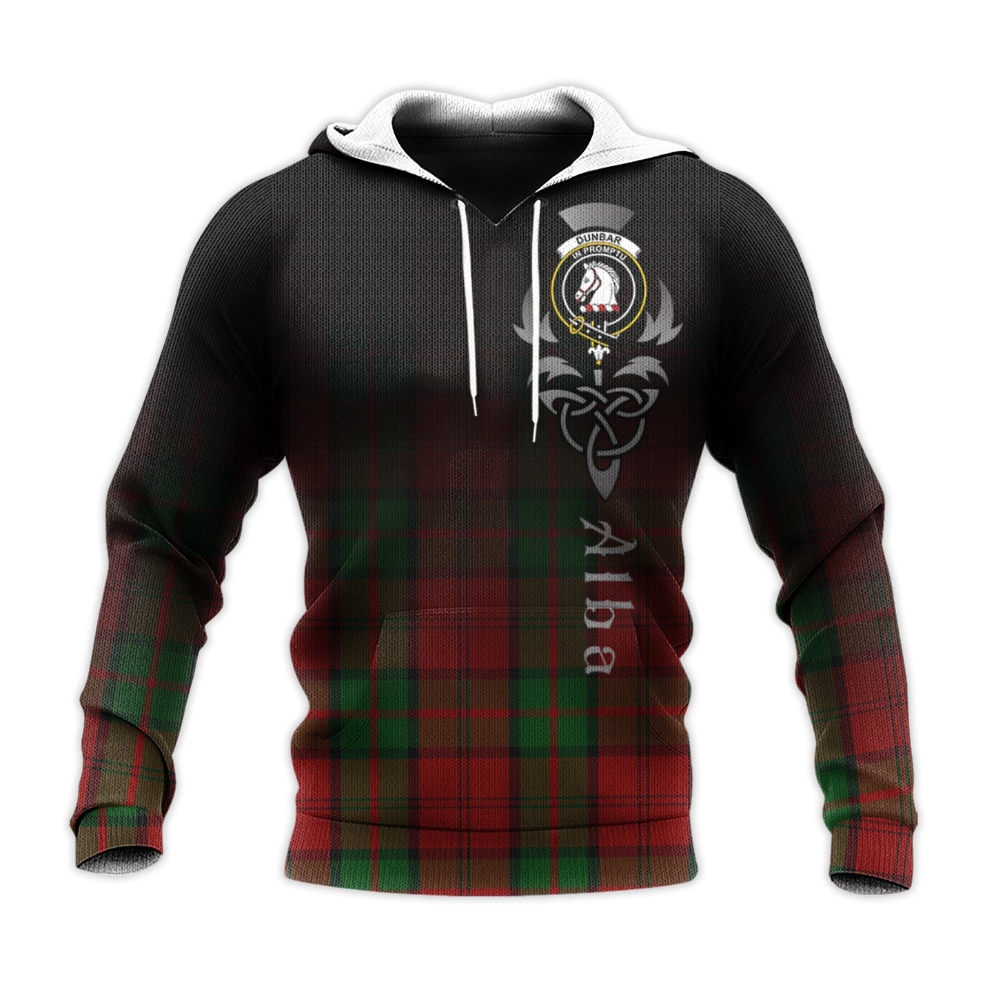 Printivon Dunbar Tartan Crest Alba Celtic Hoodie
