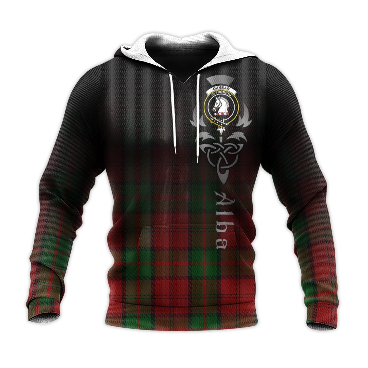 Printivon Dunbar Tartan Crest Alba Celtic Hoodie