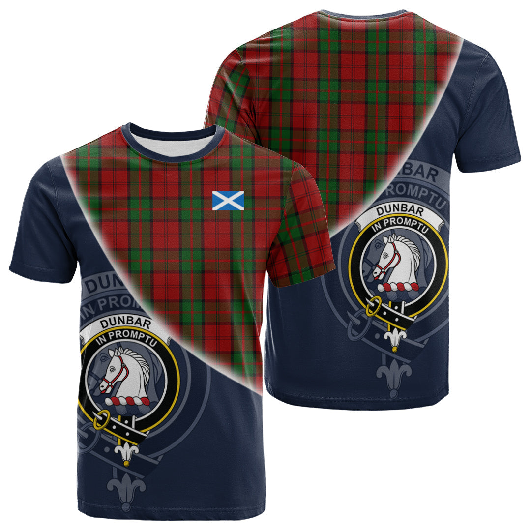 Printivon Dunbar Tartan Scottish Crest T Shirt