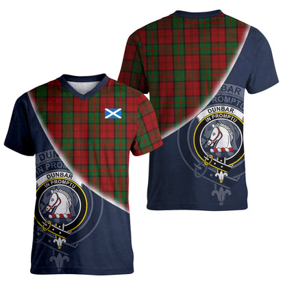 Printivon Dunbar Tartan Scottish Crest T Shirt