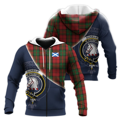 Printivon Dunbar Tartan Scottish Crest Hoodie