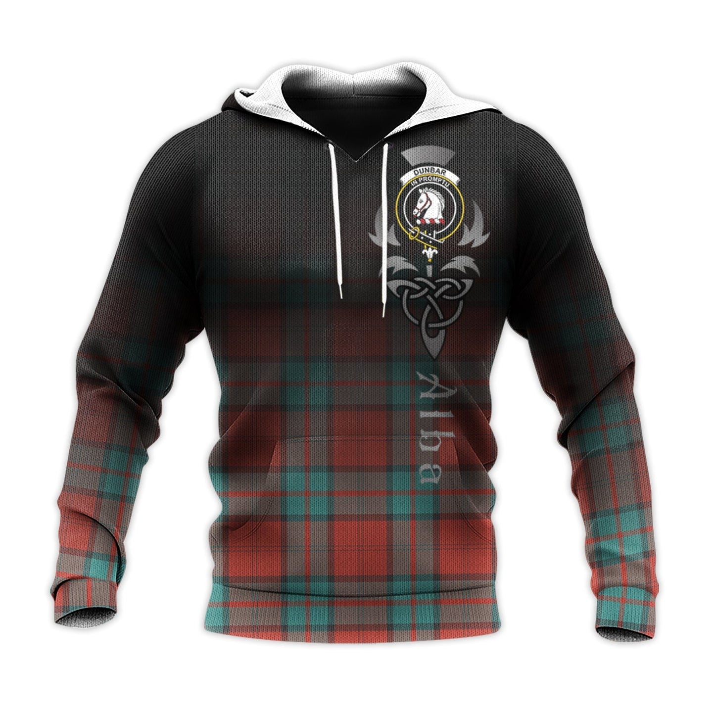 Printivon Dunbar Ancient Tartan Crest Alba Celtic Hoodie
