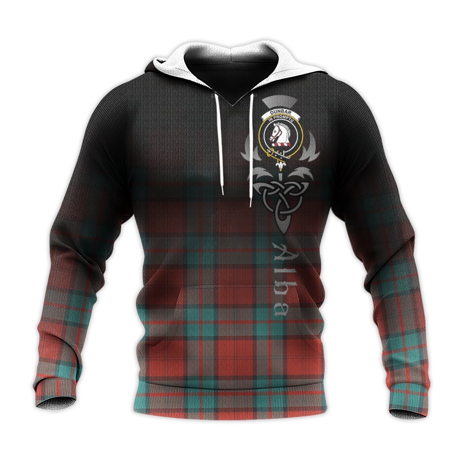 Printivon Dunbar Ancient Tartan Crest Alba Celtic Hoodie
