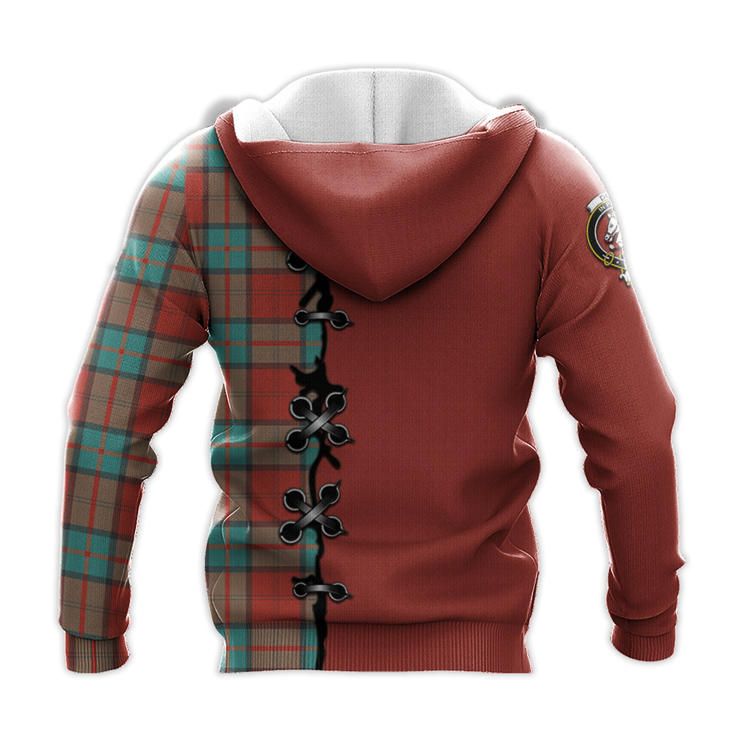 Printivon Dunbar Ancient Tartan Hoodie Lion Rampant And Celtic Thistle Style