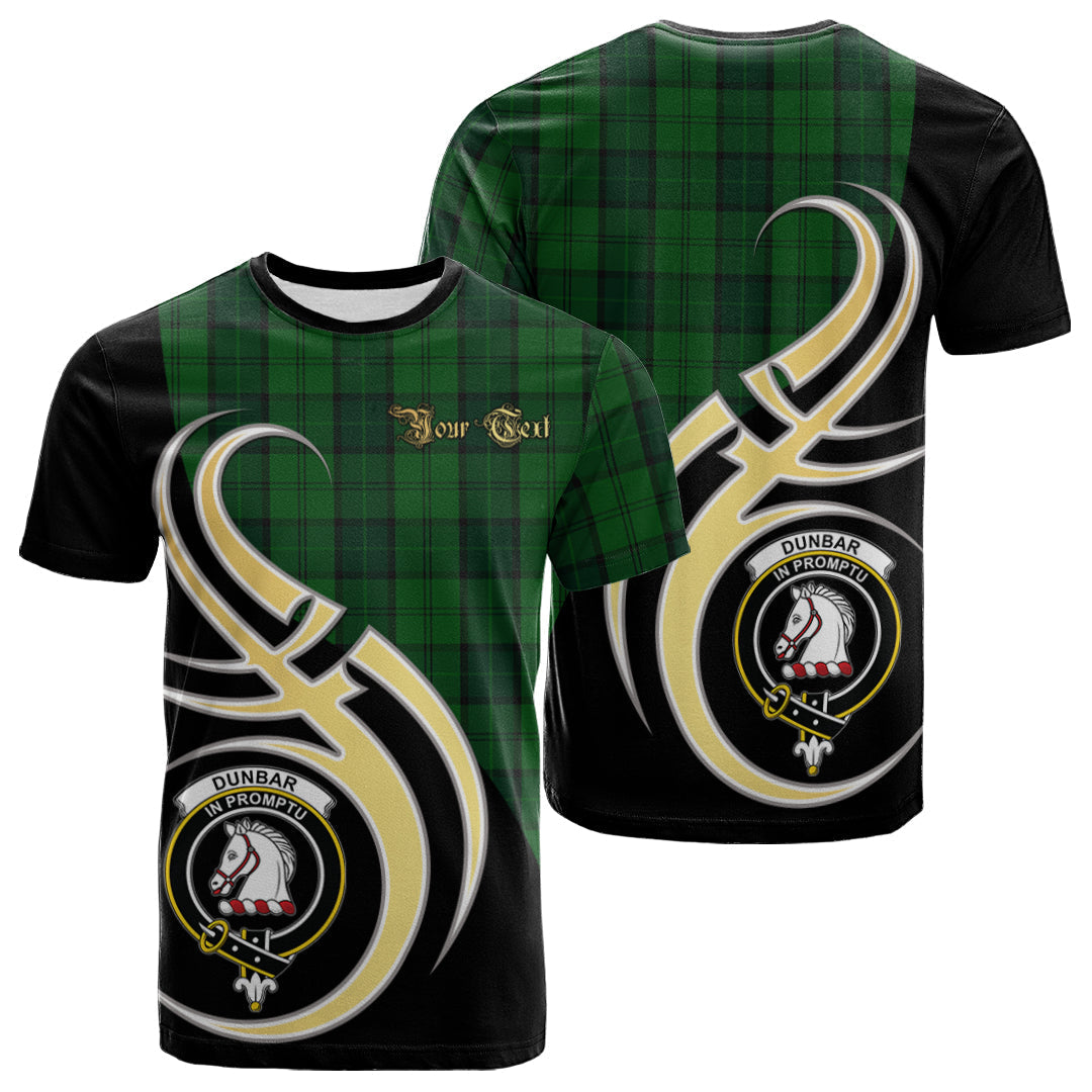 Printivon Dunbar Hunting Tartan Crest Believe In Me T Shirt
