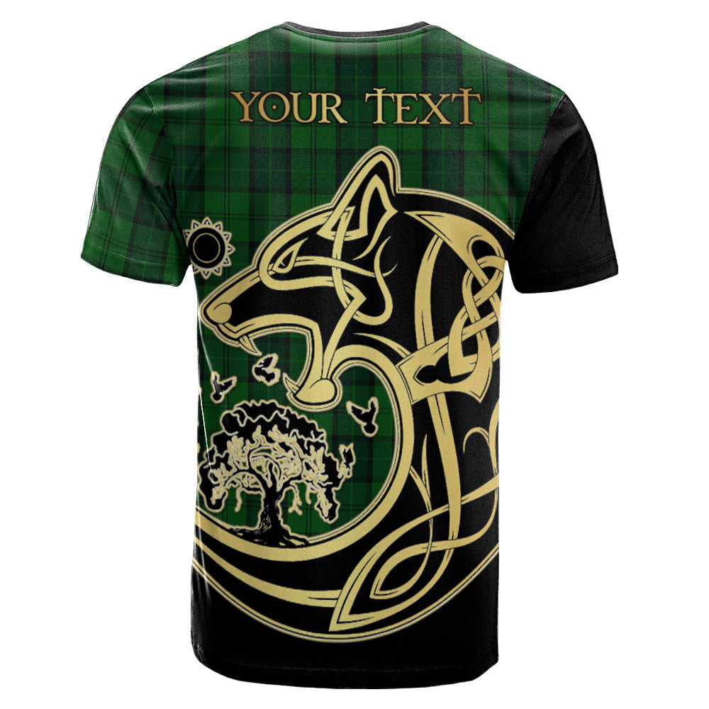 Printivon Dunbar Hunting Crest Celtic Wolf Tartan T Shirt Custom Your Text