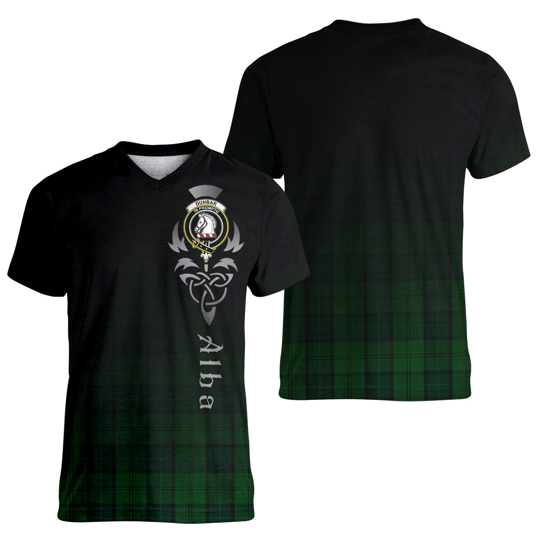 Printivon Dunbar Hunting Tartan Crest Alba Celtic T Shirt