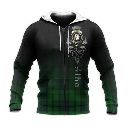 Printivon Dunbar Hunting Tartan Crest Alba Celtic Hoodie