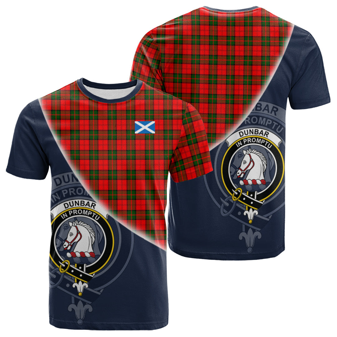 Printivon Dunbar Modern Tartan Scottish Crest T Shirt