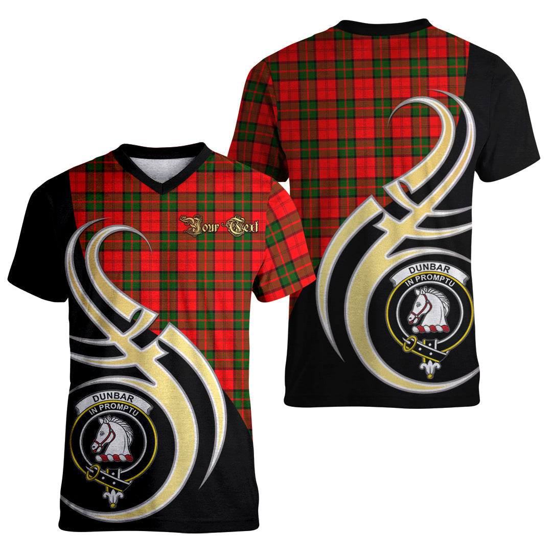 Printivon Dunbar Modern Tartan Crest Believe In Me T Shirt