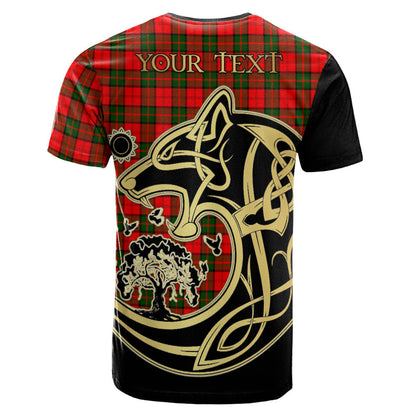 Printivon Dunbar Modern Crest Celtic Wolf Tartan T Shirt Custom Your Text
