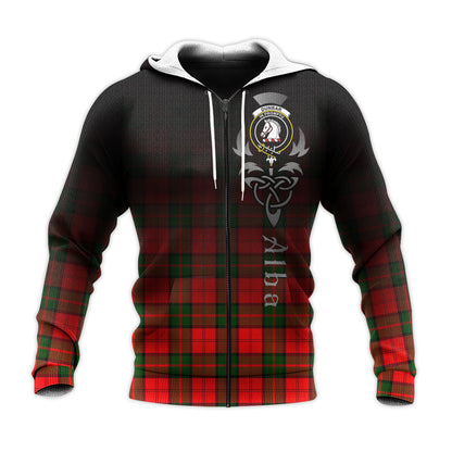 Printivon Dunbar Modern Tartan Crest Alba Celtic Hoodie