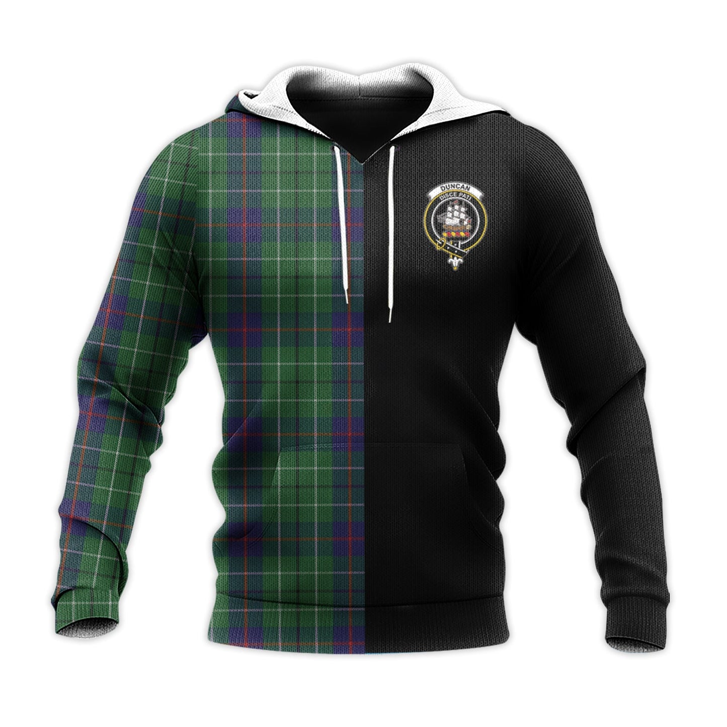 Printivon Duncan Tartan Personalize Half Hoodie