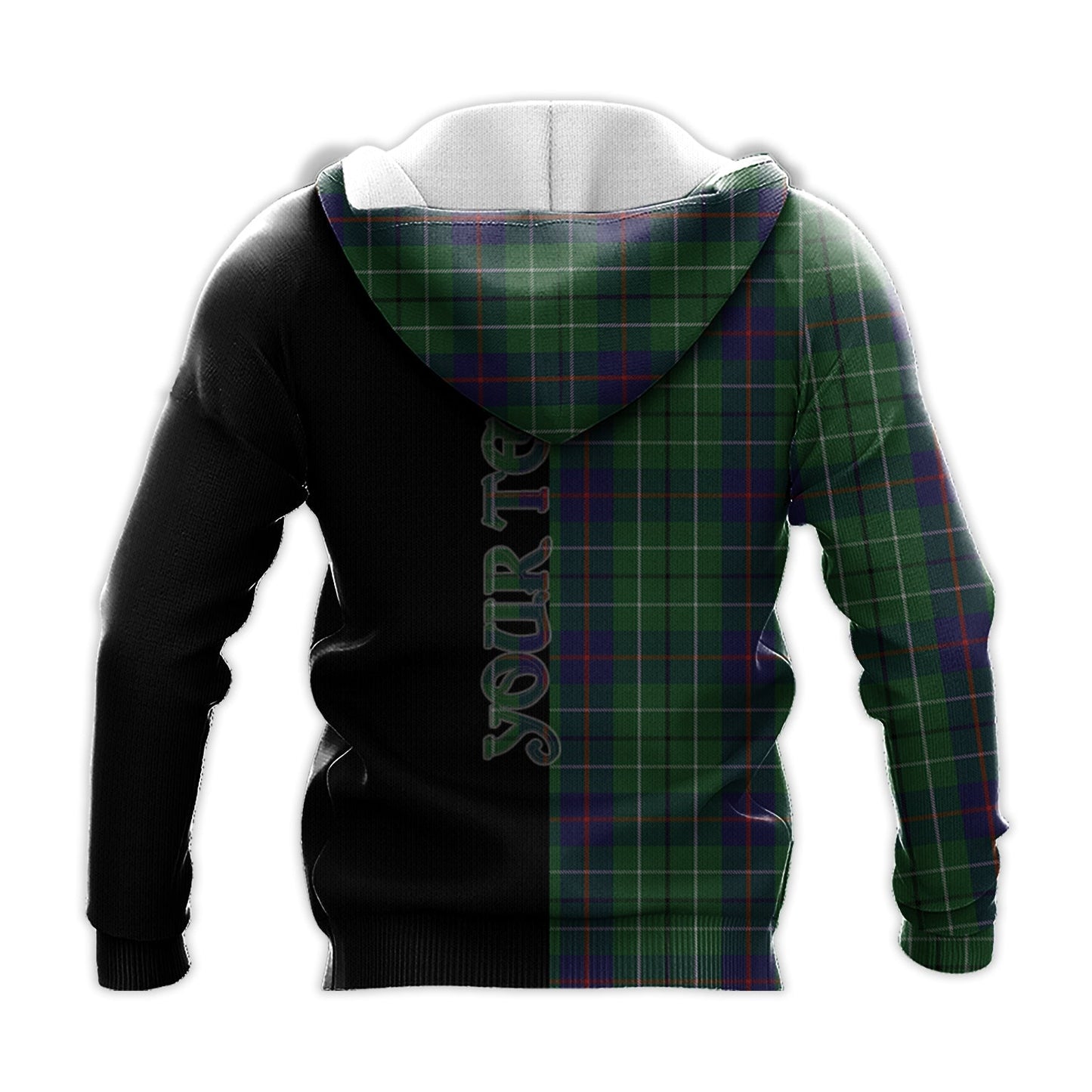 Printivon Duncan Tartan Personalize Half Hoodie