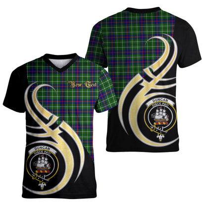 Printivon Duncan Modern Tartan Crest Believe In Me T Shirt