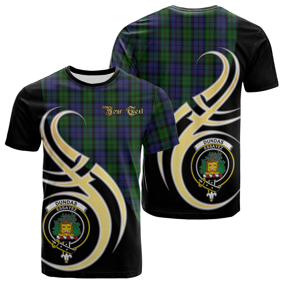 Printivon Dundas Tartan Crest Believe In Me T Shirt