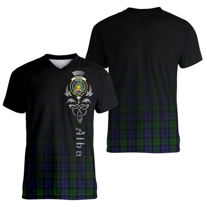 Printivon Dundas Tartan Crest Alba Celtic T Shirt