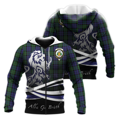 Printivon Dundas Tartan Scottish Lion Hoodie