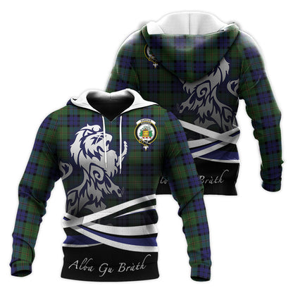 Printivon Dundas Modern Tartan Scottish Lion Hoodie