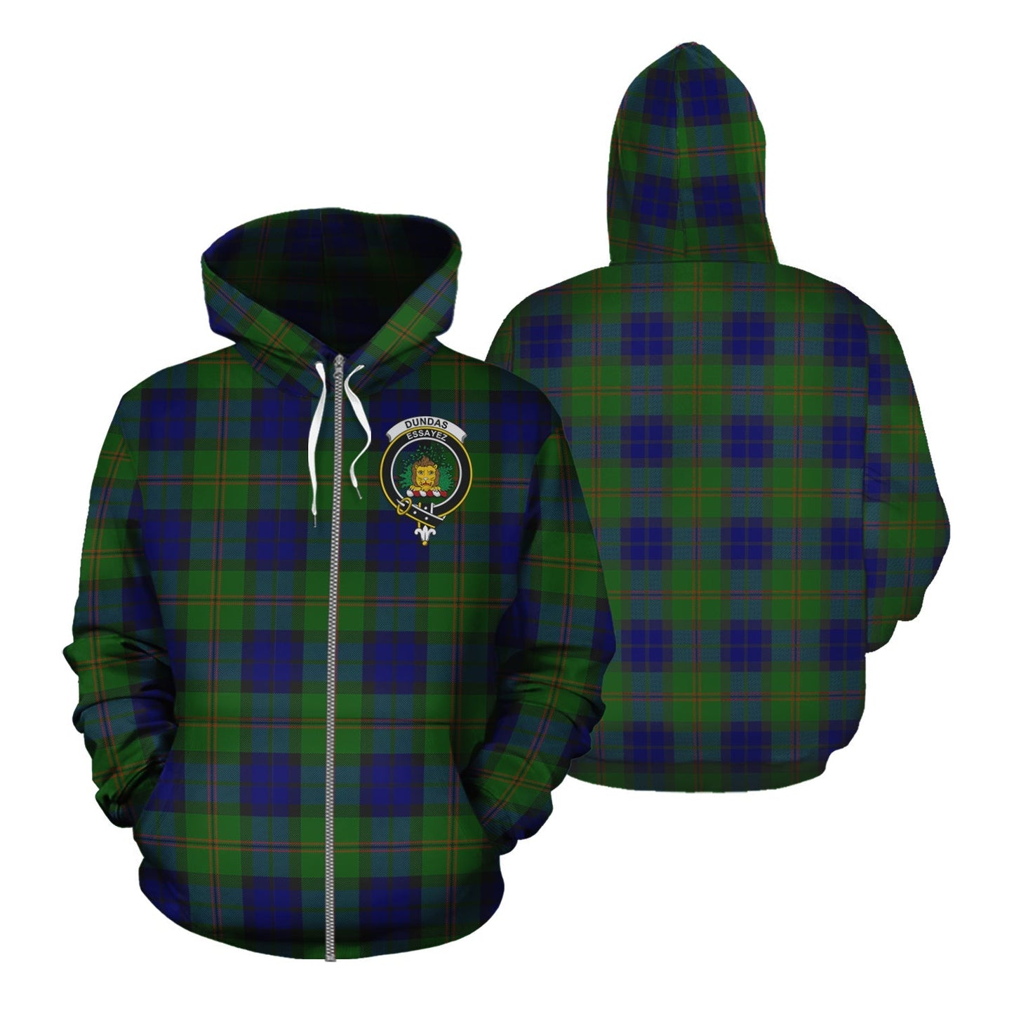 Printivon Dundas Modern Tartan Hoodie