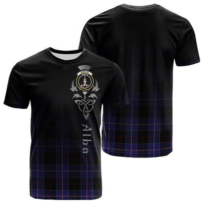 Printivon Dunlop Tartan Crest Alba Celtic T Shirt