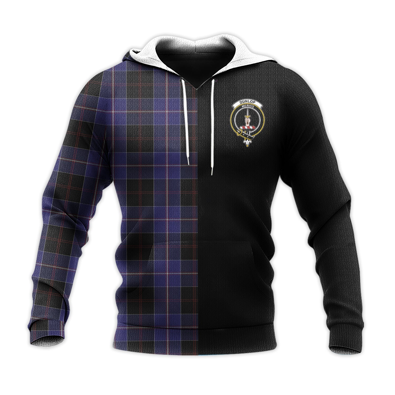 Printivon Dunlop Tartan Personalize Half Hoodie