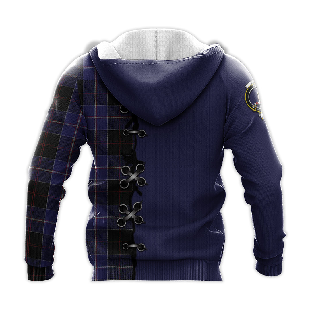 Printivon Dunlop Tartan Hoodie Lion Rampant And Celtic Thistle Style