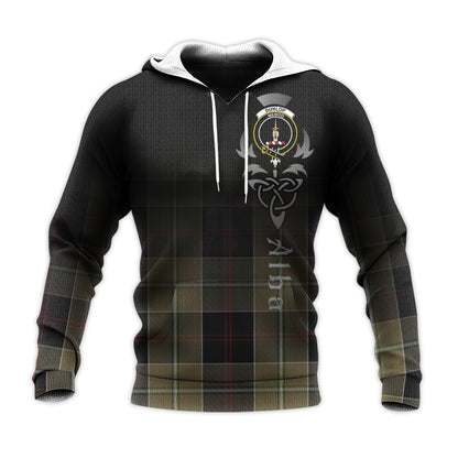 Printivon Dunlop Hunting Tartan Crest Alba Celtic Hoodie