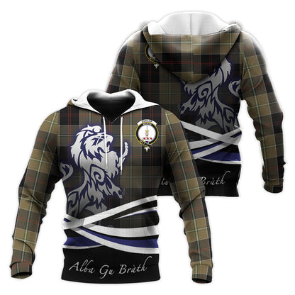 Printivon Dunlop Hunting Tartan Scottish Lion Hoodie