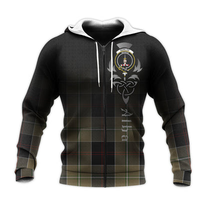 Printivon Dunlop Hunting Tartan Crest Alba Celtic Hoodie