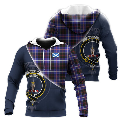 Printivon Dunlop Modern Tartan Scottish Crest Hoodie