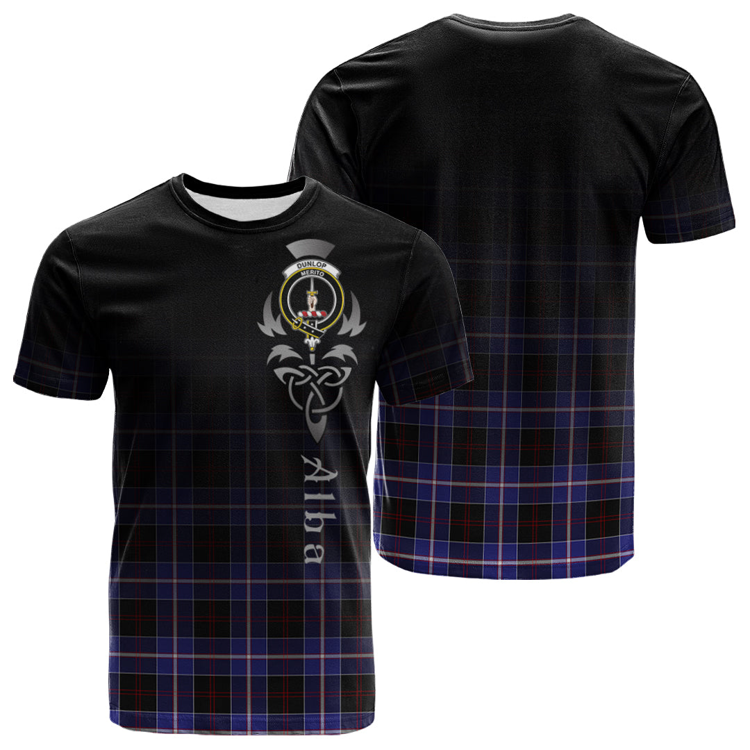 Printivon Dunlop Modern Tartan Crest Alba Celtic T Shirt