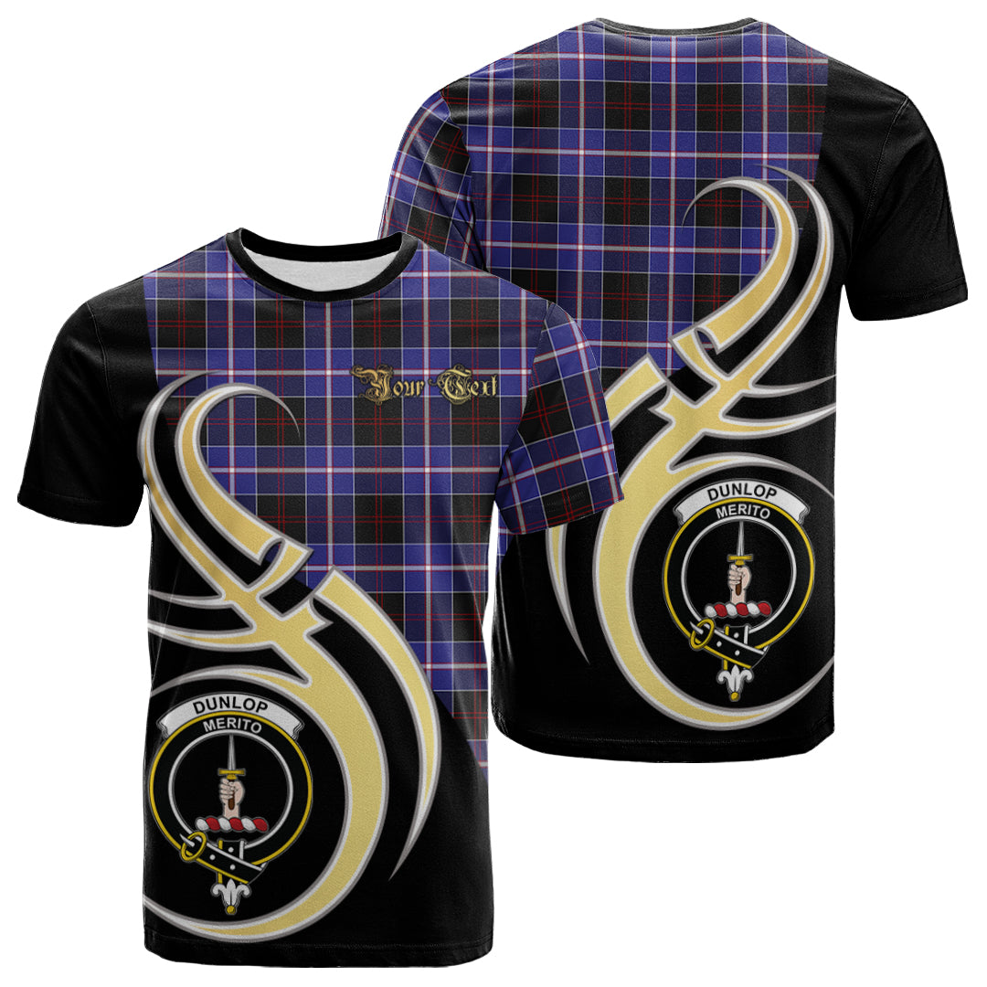 Printivon Dunlop Modern Tartan Crest Believe In Me T Shirt