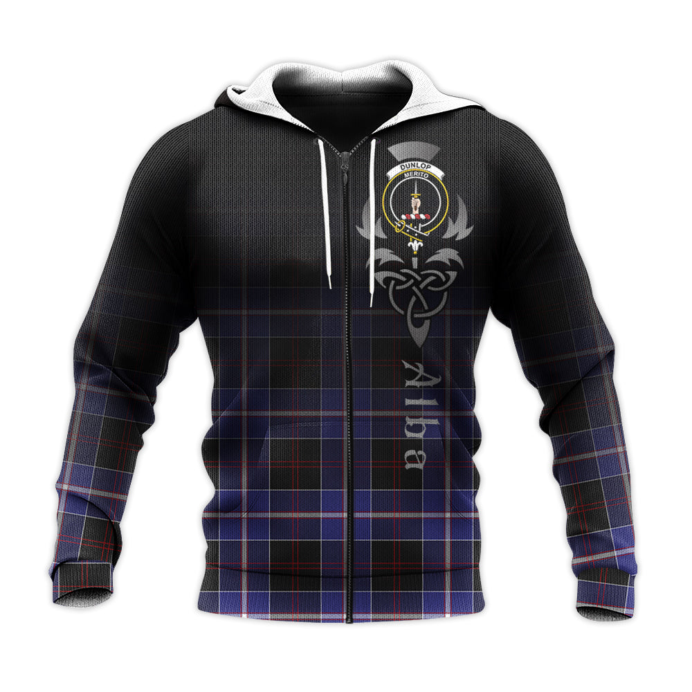 Printivon Dunlop Modern Tartan Crest Alba Celtic Hoodie