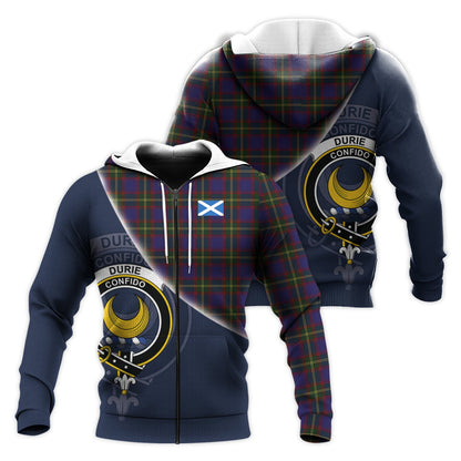 Printivon Durie Tartan Scottish Crest Hoodie