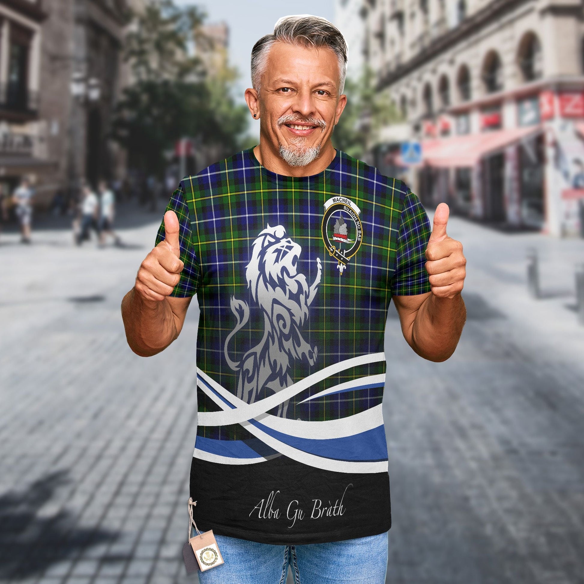 Printivon MacNeill of Barra Clan Crest Alba Gu Brath T Shirt Scotland Gift
